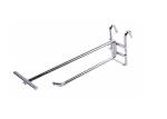 Brushed Steel Product Display Hooks For Supermarket / Retail Store Silver Color
