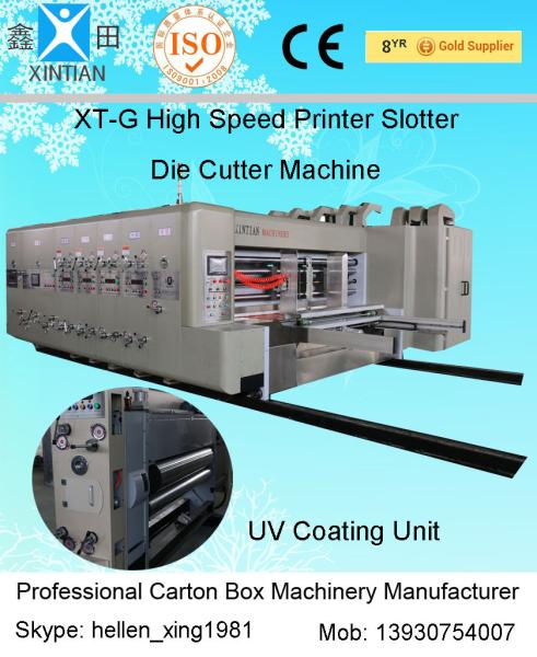 Quality Four Color Topping Precision Alloy Steel Corrugated Paperboard Carton Making Machine 0.5mm for sale