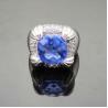 Buy cheap 925 Sterling Silver Blue Topaz Cubic Zirconia Ring(F59) from wholesalers