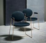 Leisure Modern Golden Stainless Steel Dining Chair Sofa chair for Living Room