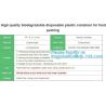 Buy cheap Wholesale 3 Compartment Take away Microwave PP High Quality food container Plastic Prep Meal disposable bento box with l from wholesalers