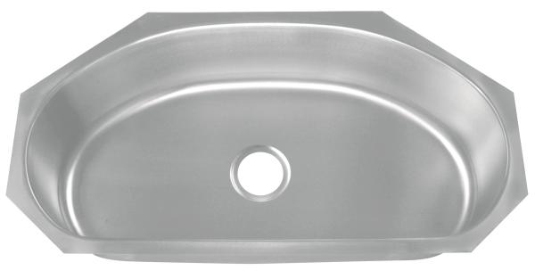 10 Inch Single Bowl Kitchen Sink Undermount Installation 16G Thickness / Round