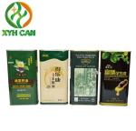 Olive Oil Tin Can Rectangular Metal Container 0.18~0.25 Mm Thickness