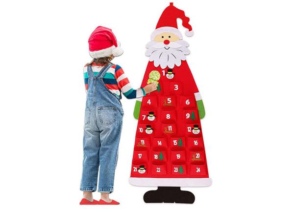 Buy cheap Wall Hanging 2mm Felt Xmas Decorations Christmas Advent Countdown Calendar from wholesalers