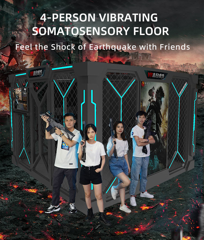 Fiberglass VR Zombie Game 9d VR Shooting Simulator Virtual Reality Play Station