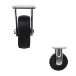 Rigid Wheel Fixed Plate Heavy Duty Casters 6" Diameter 880lbs Capacity