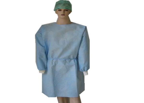 Buy cheap Non Woven Disposable Isolation Gown Hospital Surgical Usage Yellow Blue from wholesalers