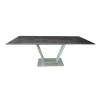 Buy cheap Stainless Extension Dining Room Table Tempered Glass Ceramic Top 2.1 Meter from wholesalers