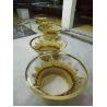 Buy cheap hotel table furniture living room coffee table metal bronze round table from wholesalers