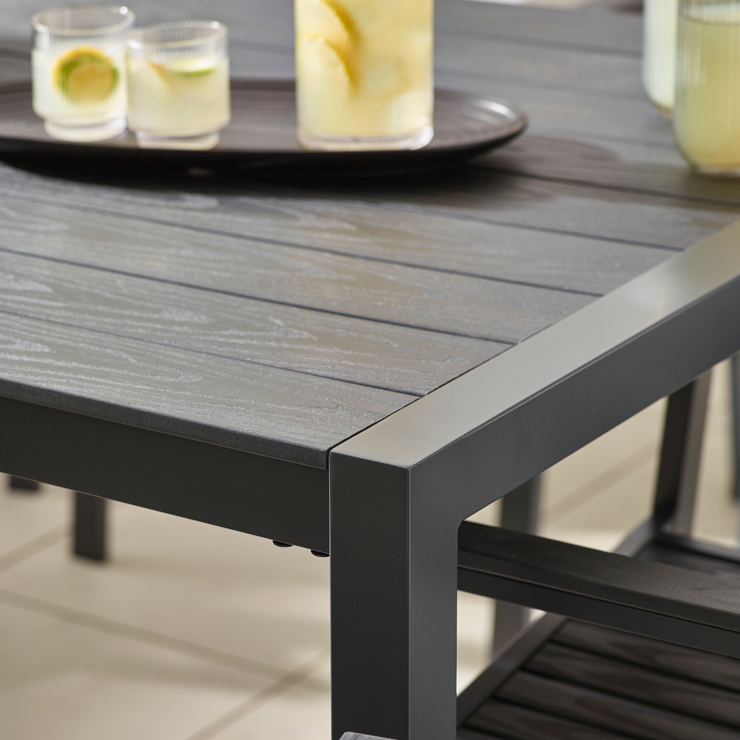 Villa Patio Dining Set AJUNION 8 Seat Outdoor Table and Chairs with Aluminum Frame