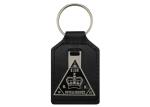 Promotional Gift 3D Leather Pocket Badge, Fashionable Key Ring with Gold Plating
