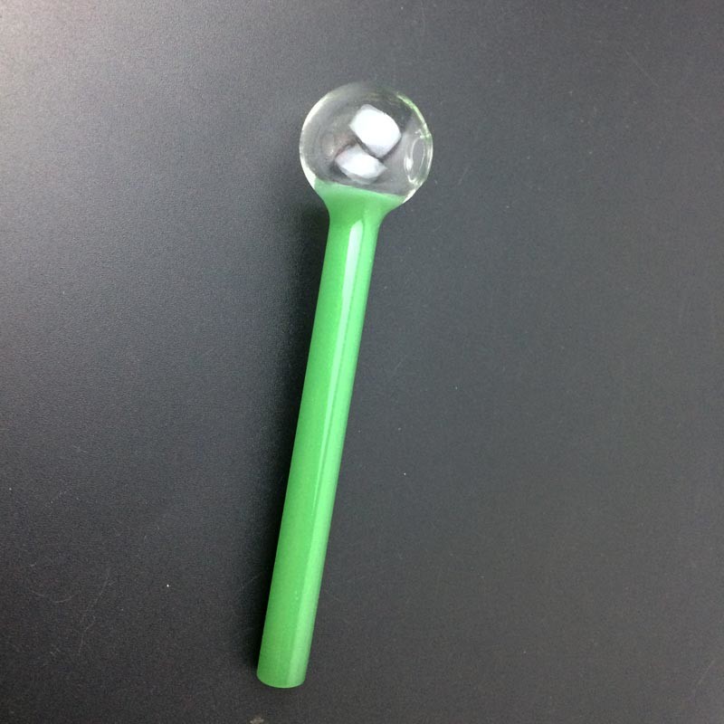 Borosilicate Glass Smoking Pipe / Smoking Oil Burner Pipes 10cm Round Shape