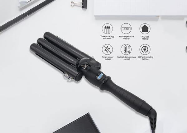 Buy cheap Black Titanium Ceramic 25mm Barrel Curling Wand , Travel Professional Curling Iron from wholesalers