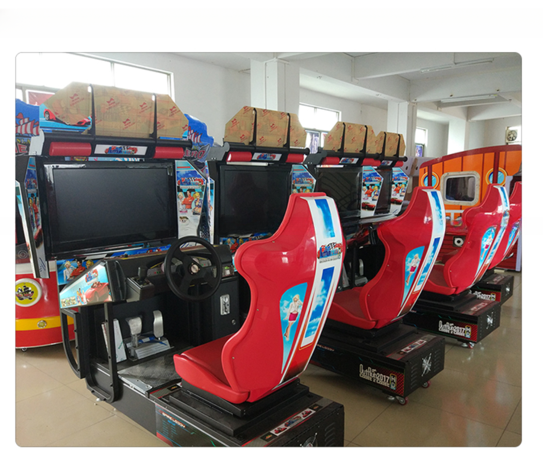 32 Inch Screen Racing Car Game Machine Coin Operation Bright Color