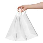 Color CMYK 4 Color Offset Printing Twist Kraft Shopping Paper Bag With Your Own