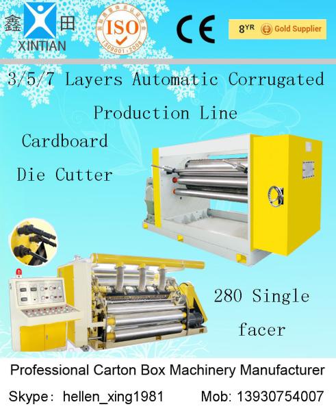 High Speed Complete Corrugated Cardboard Box Making Machine For Kraft Paper