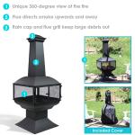 Outdoor Patio Backyard Garden Camping Heavy Duty Steel Wood Burning Firepit with