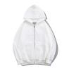 Buy cheap Full Zip Up Hoodie Sweatshirt Brown Blank Plain 100% Cotton Oversized from wholesalers