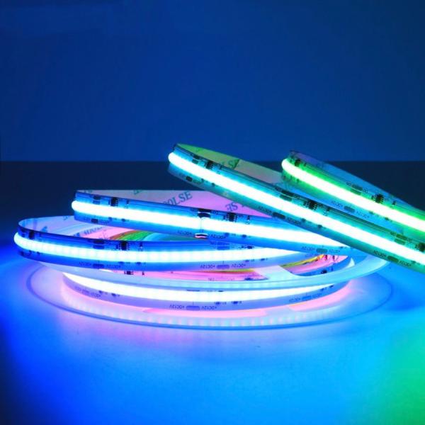 Buy cheap RGB 24v CRI90 High Density Dotless Flexible Cob Led Strip Light For Home Decoration from wholesalers