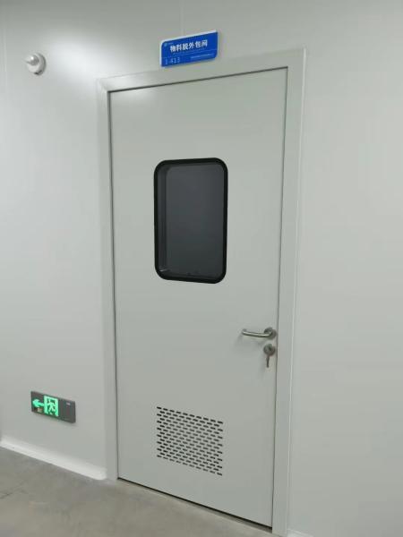 Thermal Insulation Steel Cleanroom Swing Door Single Modular Hospital Security