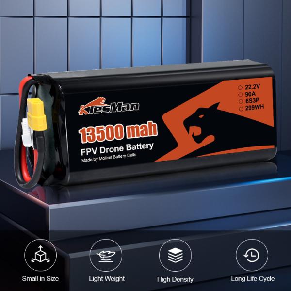 Buy cheap Huge Stocks 22.2V 6S3P P42A Battery 12600mah Pack Inr-21700-P42A Lion Molicel P45B 13500mah Fpv Battery Molicel 21700 For FPV Drone from wholesalers