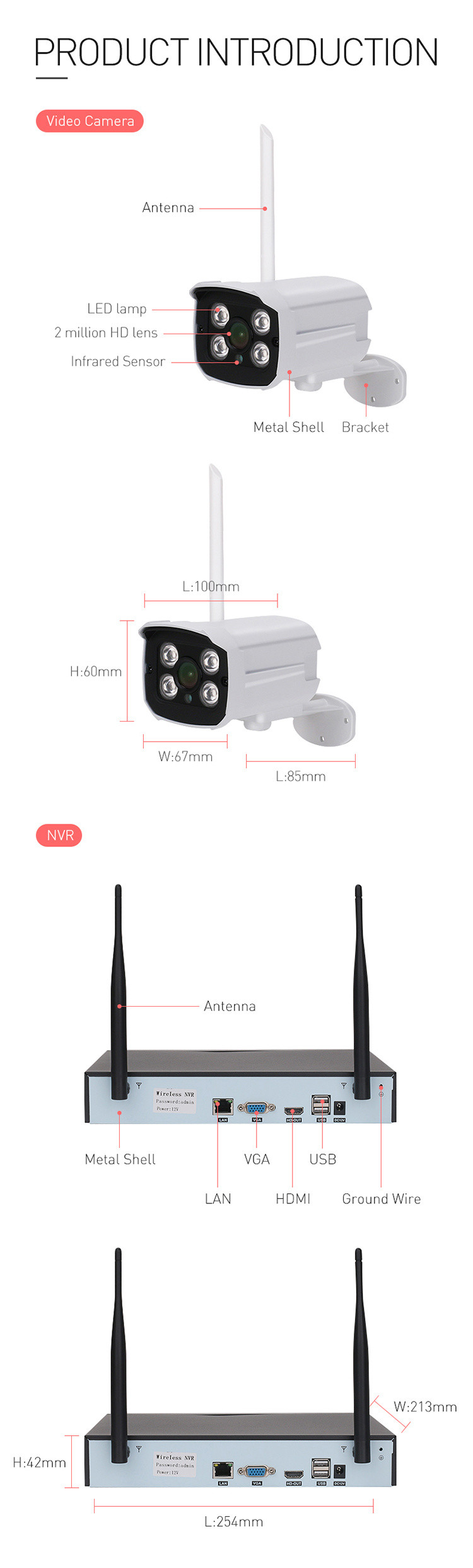 Tuya Wireless Camera Cctv Ip Video Wifi Camera Outdoor Security Home Alarm System Surveillance Kits Outdoor Fixed Camera