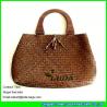 Buy cheap LUDA wooden handles handmade bag sea grass straw beach tote for summer from wholesalers