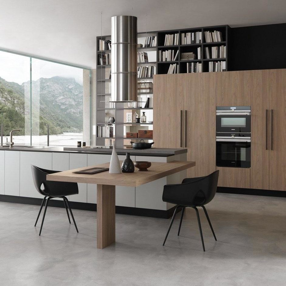 Luxury Kitchen Furniture Solid Wood Kitchen Cabinet With Modern Quartz Stone Countertop Kitchen Cabinet Sets