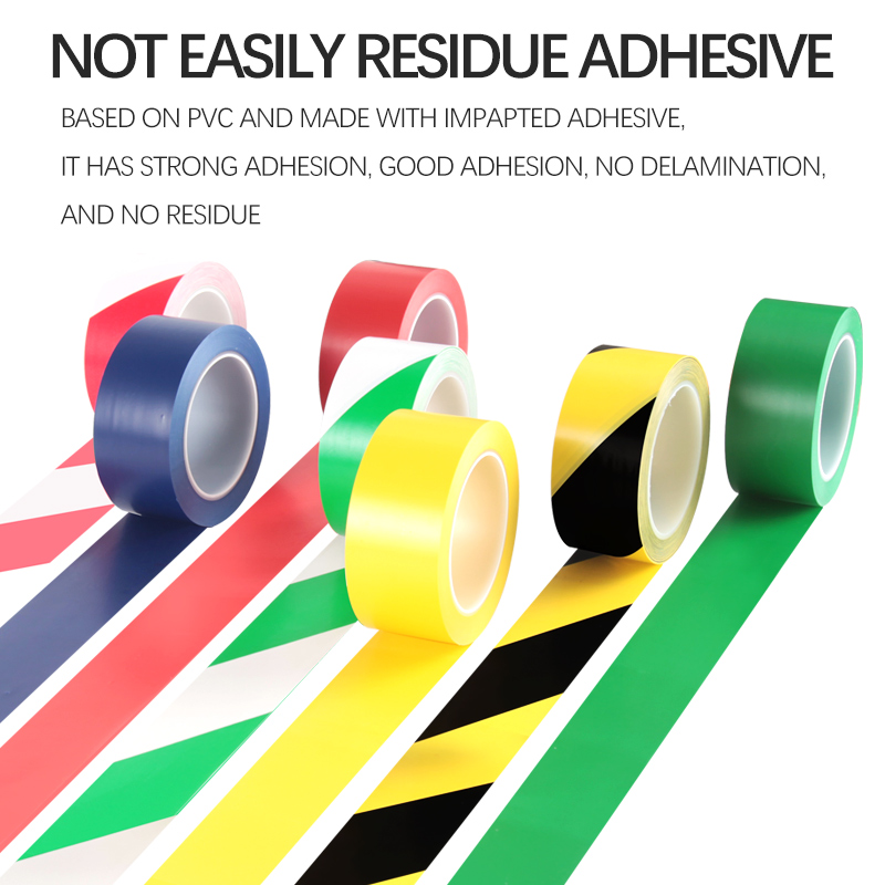OEM Double Colors PVC Marking Tape Black Yellow Waterproof Friction Resistant