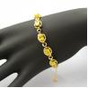 Buy cheap Gold Plated Silver with 5x7mm Oval Citrine Clear Cubic Zircon Tennis Bracelet(B06GOLD) from wholesalers