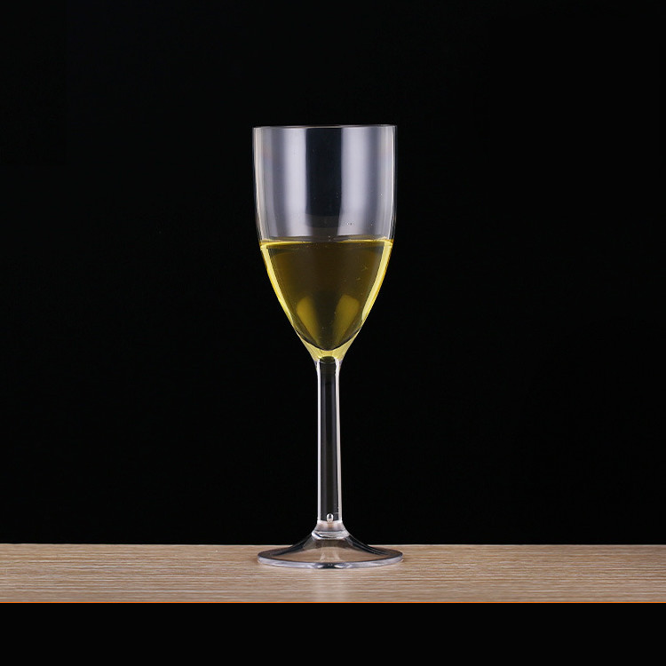 9oz Clear Solid Plastic Champagne Glasses For Parties Customized Color Logo