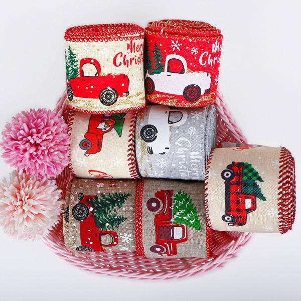 Buy cheap Strip Shape Gift Packing Materials Polyester Home Decoration​ Luxury Christmas Ribbon from wholesalers