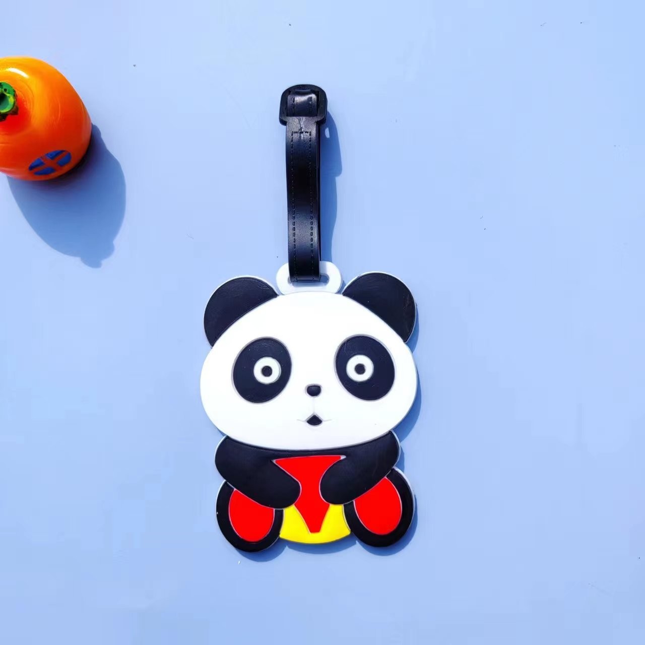 2-Pack Cute Silicone Luggage Tag With Name ID Card for Suitcases Non-Toxic Customized Welcome