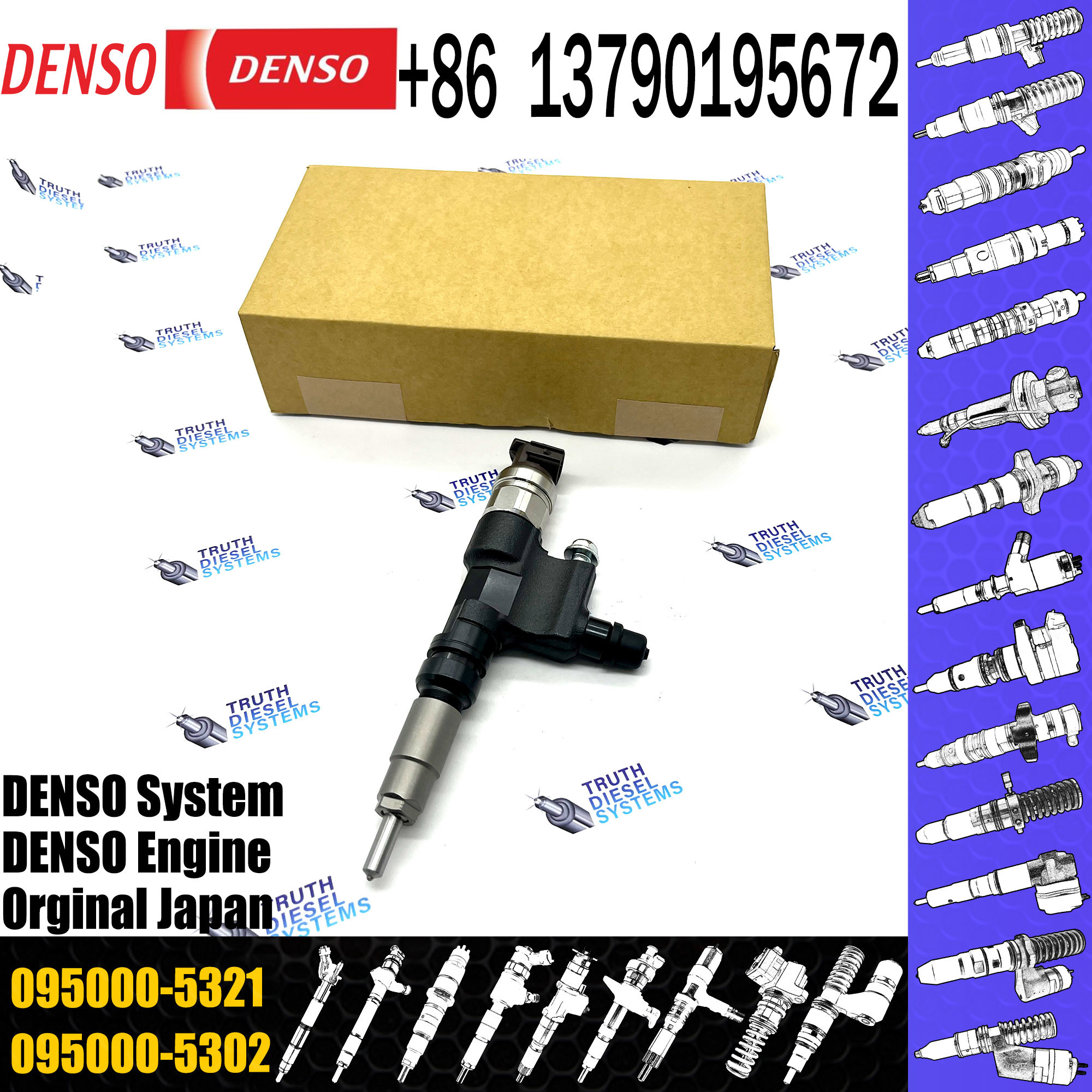 Fuel Injector Assembly 095000-5321 Diesel Engine Fuel Injector 095000-5320 23670-E0140 For HINO N04C