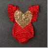 Buy cheap Infant girls flutter sleeveless rompers wholesales Sequins heart Embroidered high quality polka dots jumpsuits from wholesalers