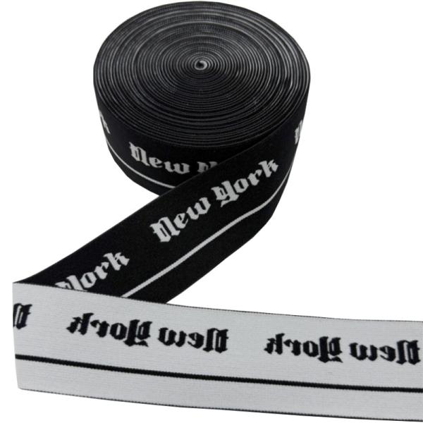 Buy cheap Custom Logo Nylon Jacquard Underwear Elastic Webbing For Sportwear from wholesalers