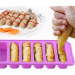 Long Strips Silicone Mold Heart Shaped Cookie Mold 10 Cavity Chocolate Molds Ice