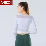305gsm Women White Yoga Long Sleeves