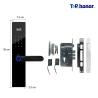 Buy cheap Tempered Glass Front Door Smart Locks Fingerprint Card Acess Anti Peep Password from wholesalers