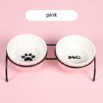 Ceramic Cat Food Basin Double Bowls Protect Cervical Vertebra