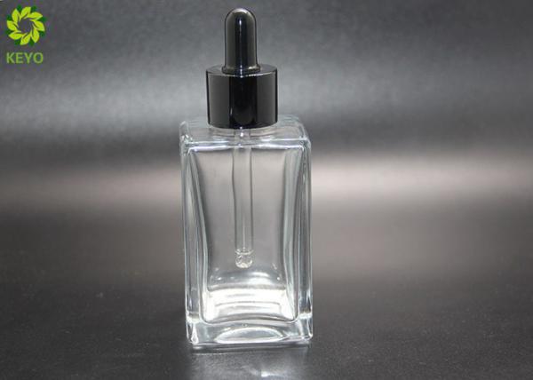 Buy cheap Empty Cosmetic Serum Botlles 120ml Clear Square CBD Glass Tincture Bottles from wholesalers