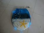 LED poly-resin toilet seat cover,RESIN toilet seat,tranparent toilet seat
