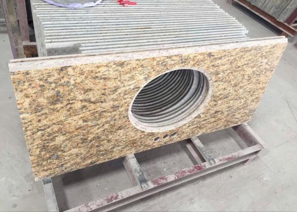 Buy cheap Polished Granite Vanity Countertops / Granite Slab Countertop With Sink Hole from wholesalers