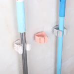 Wall Mount ABS Mop and Broom Holder Storage for Garden Kitchen Garage