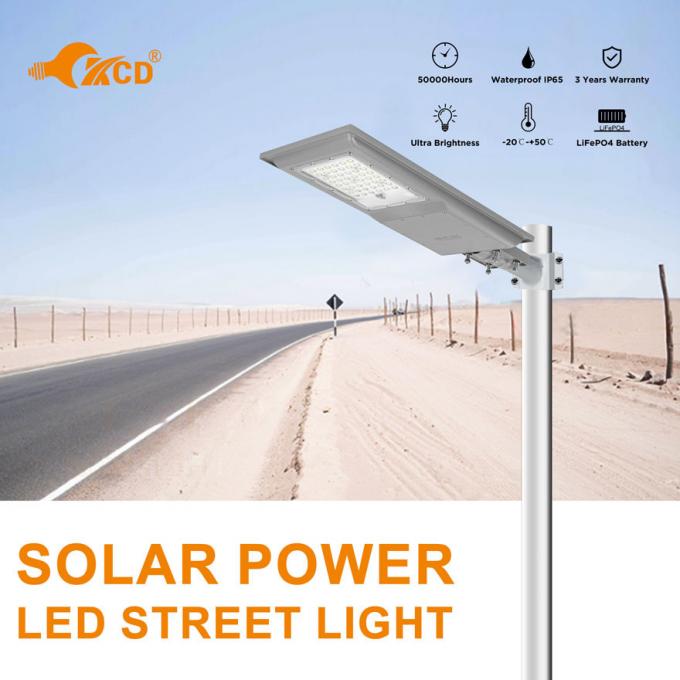 SMD2835 Solar Powered LED Street Lights Waterproof Slim Body 170lm/W 50000 Hours 0
