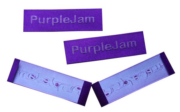 Buy cheap Stamped Color Satin Clothing Woven Labels Combing machine Woven Soft Edge Protecting Skin from wholesalers