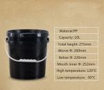 Industrial Paint Packaging 2.5 Gallon White Clear Plastic Buckets with Lid