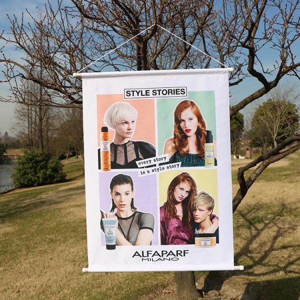 Buy cheap Hanging Personalized Advertising Flags Wind - Resistant Colorful Easy Installation from wholesalers