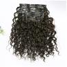 Buy cheap Long Lasting Human Hair Extensions With 150% Density Deep Wave Curly Bob Pu Clip In Hair Seamless Wigs from wholesalers