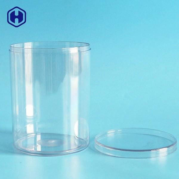 Buy cheap Round Food Packaging Plastic Containers Clear PET Plastic Cylinder Jar from wholesalers